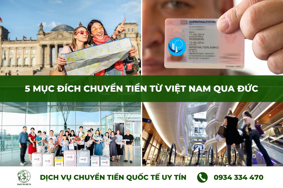 5 mục đích chuyển tiền hợp pháp từ Việt Nam sang Đức