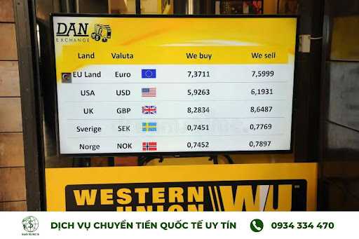 Chuyển tiền sang Mỹ thông qua Western Union