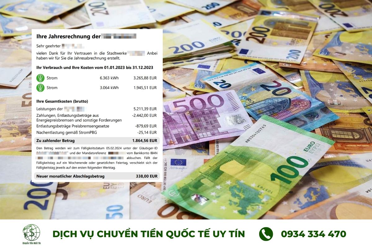 Cần chứng minh nguồn tiền hợp pháp để được chuyển tiền sang Đức